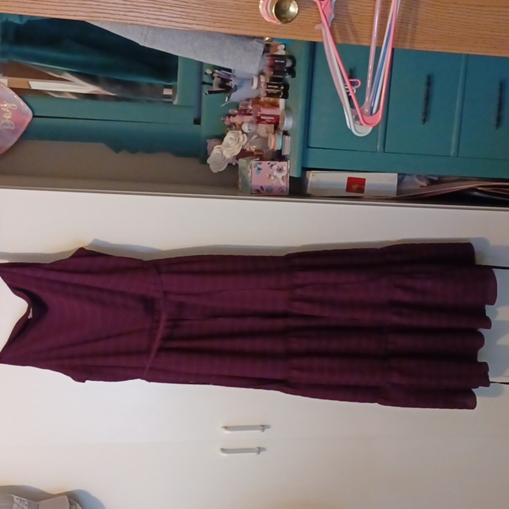 Cato sleeveless prairie tiered dress xl plum purple